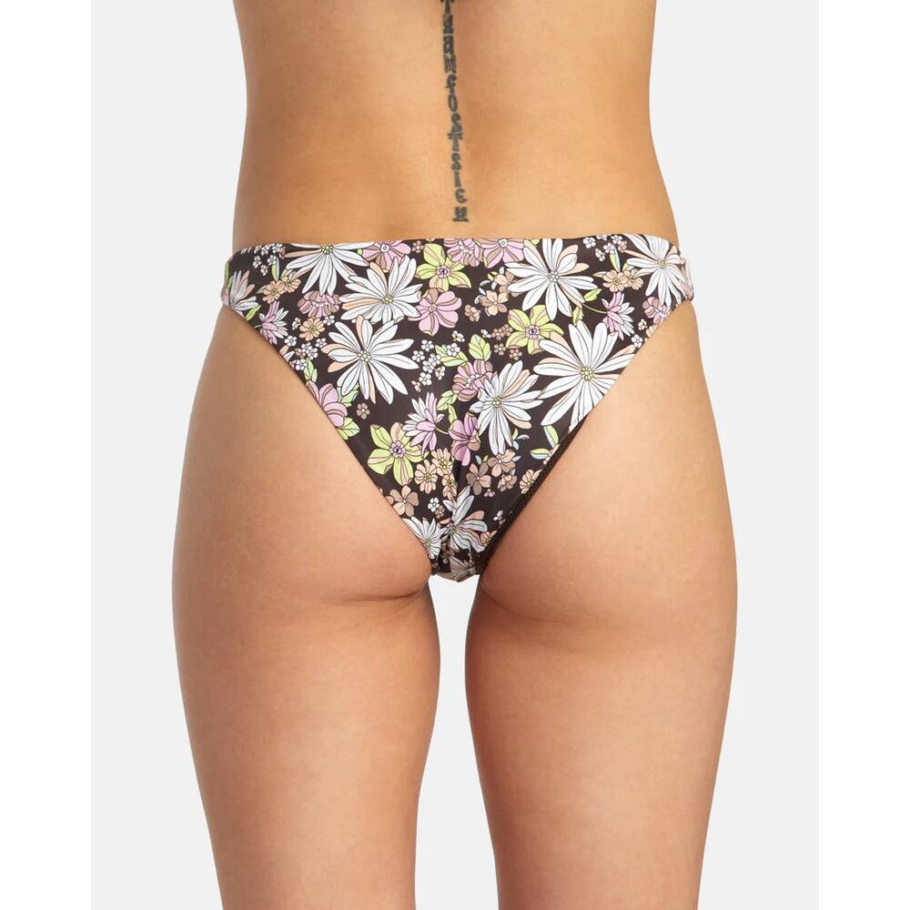 NWT RVCA Lemonade Medium Brown Bikini Bottoms Women’s Size M/10 Beach Swimwear - Picture 2 of 5